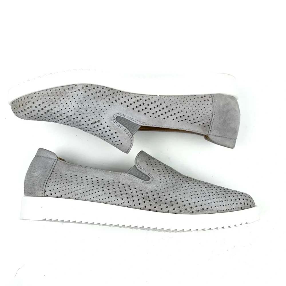 Naturalizer Gray Bonnie Suede Slip On Flats size 8.5
